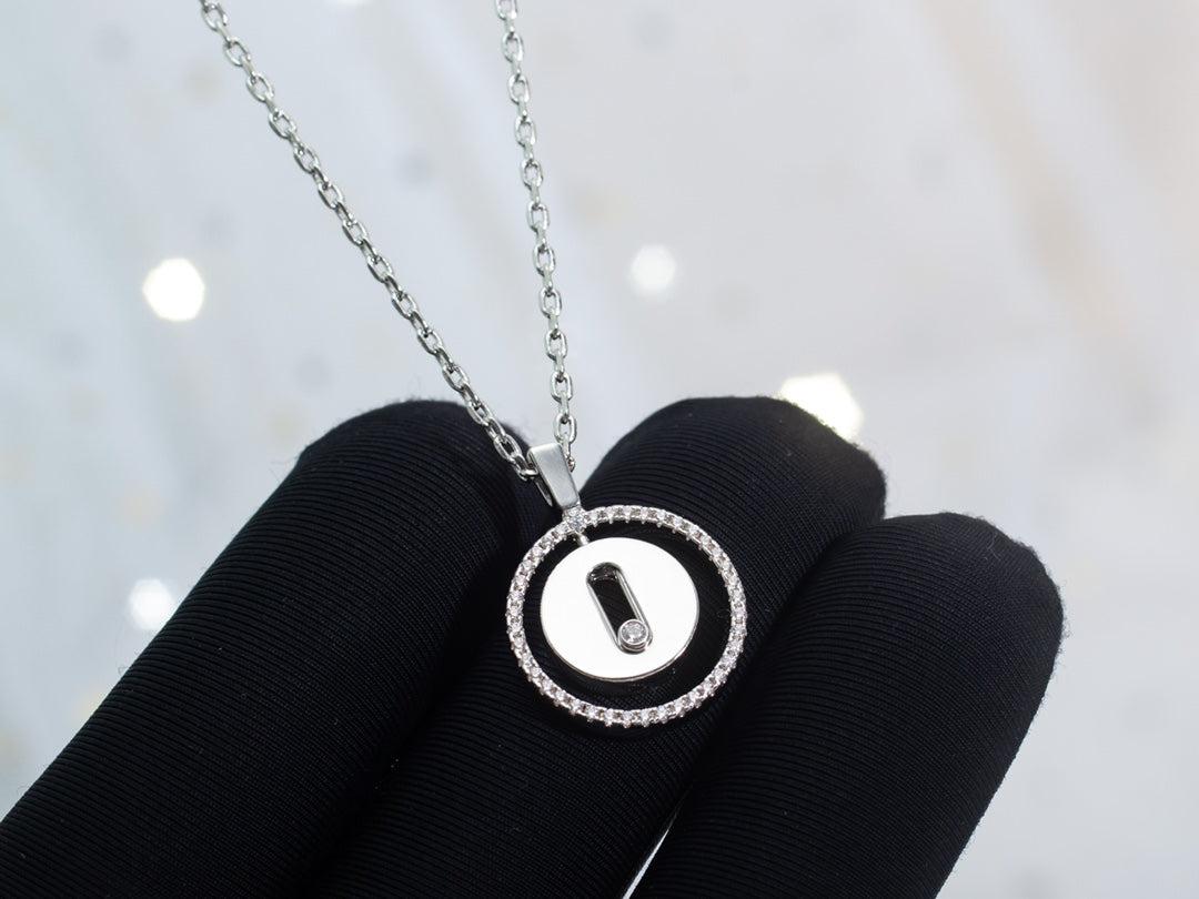 [OAKJURI Jewelry]LUCKY MOVE PM NECKLACE SILVER DIAMOND