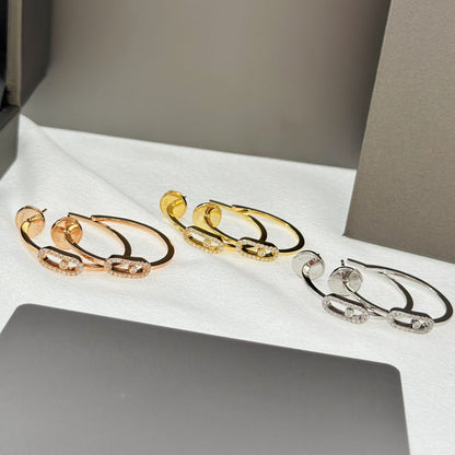 [OAKJURI Jewelry]CREOLES MOVE UNO PM DIAMOND EARRINGS