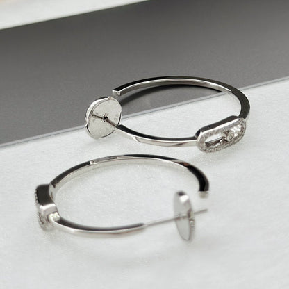 [OAKJURI Jewelry]CREOLES MOVE UNO PM DIAMOND EARRINGS
