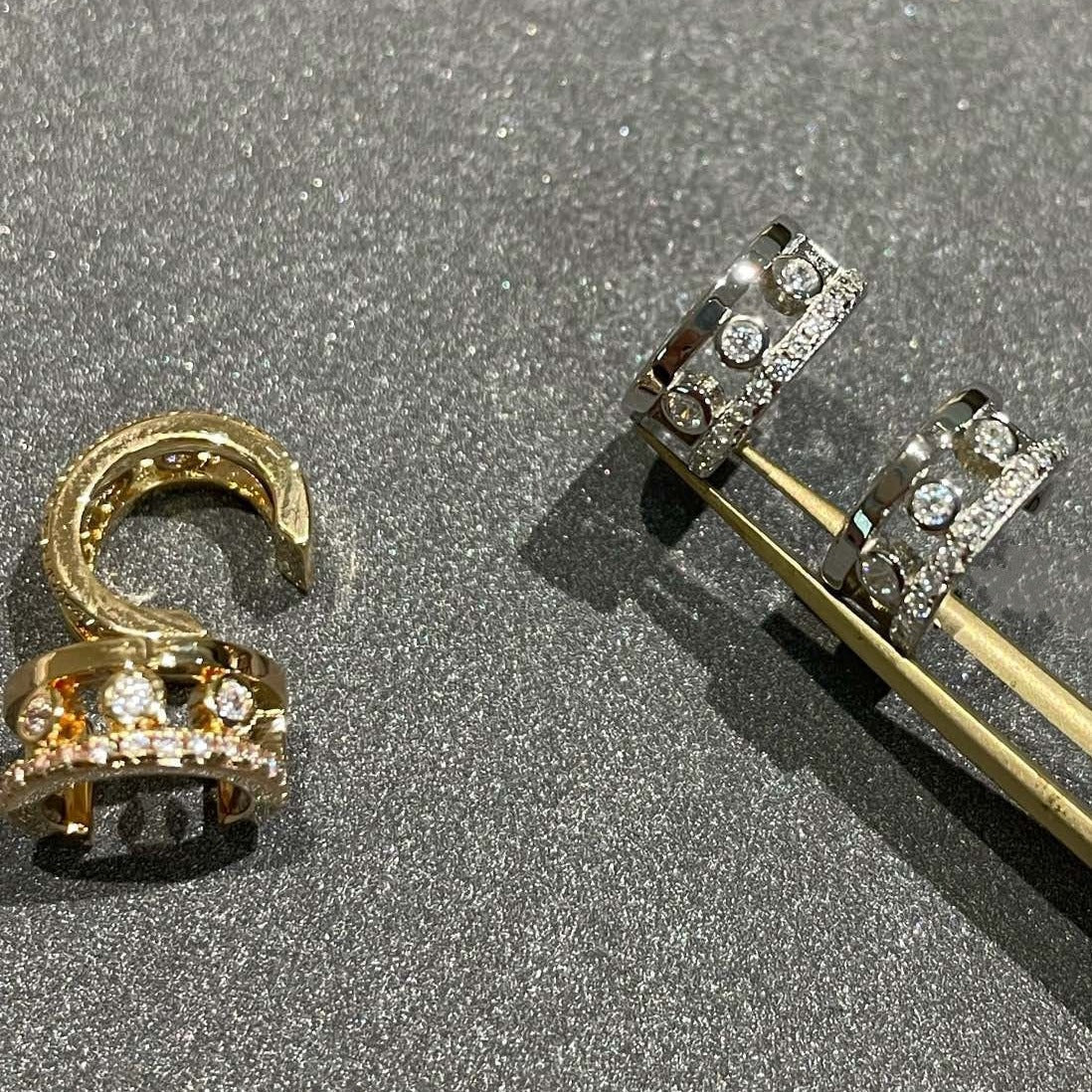 [OAKJURI Jewelry]MOVE ROMANE EARRINGS DIAMOND