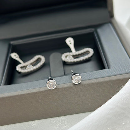 [OAKJURI Jewelry]MOVE UNO SILVER DIAMOND EARRINGS