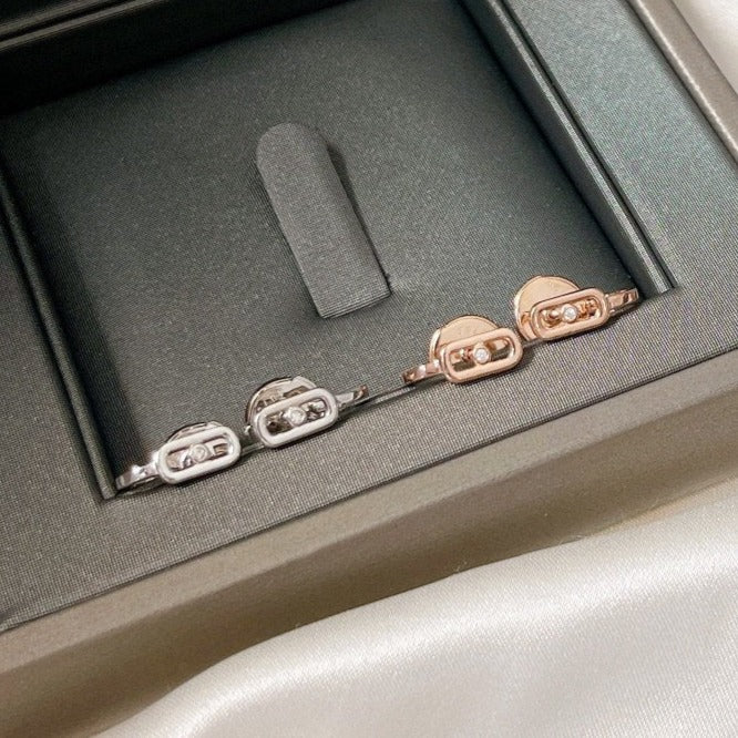 [OAKJURI Jewelry]CREOLES MOVE UNO MINI 1 DIAMOND EARRINGS