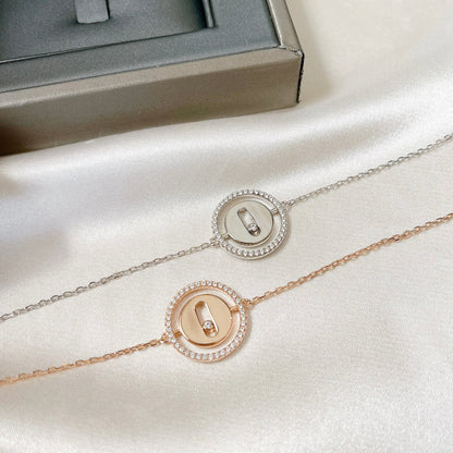 [OAKJURI Jewelry]LUCKY MOVE PAVED DIAMOND BRACELET