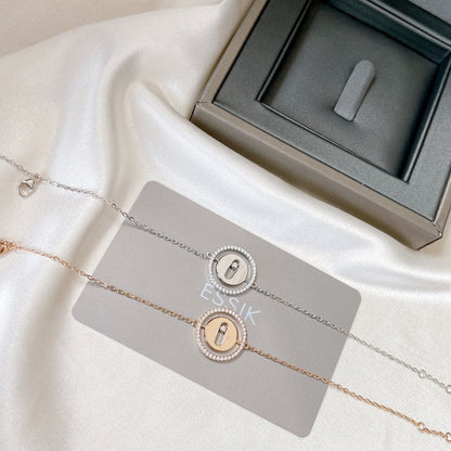 [OAKJURI Jewelry]LUCKY MOVE PAVED DIAMOND BRACELET