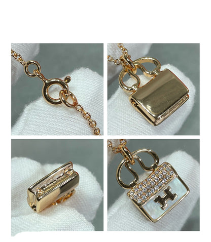 [OAKJURI Jewelry]H CIRCE MOISSANITE PENDANT NECKLACE GOLD