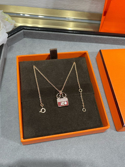[OAKJURI Jewelry]H CIRCE MOISSANITE PENDANT NECKLACE GOLD