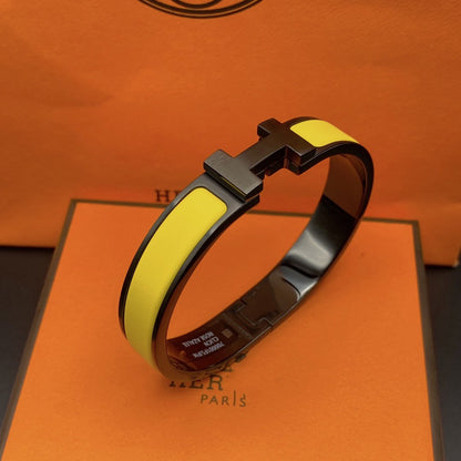 [OAKJURI Jewelry]CLIC HM SO BLACK YELLOW BRACELET