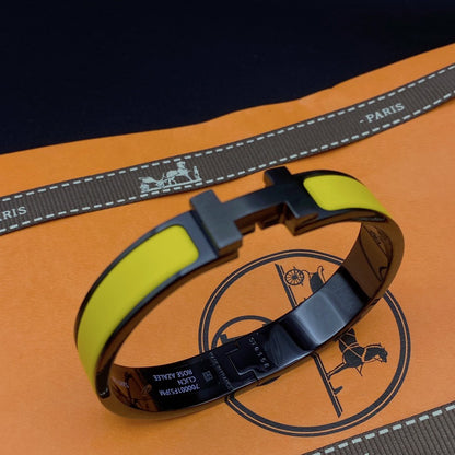 [OAKJURI Jewelry]CLIC HM SO BLACK YELLOW BRACELET