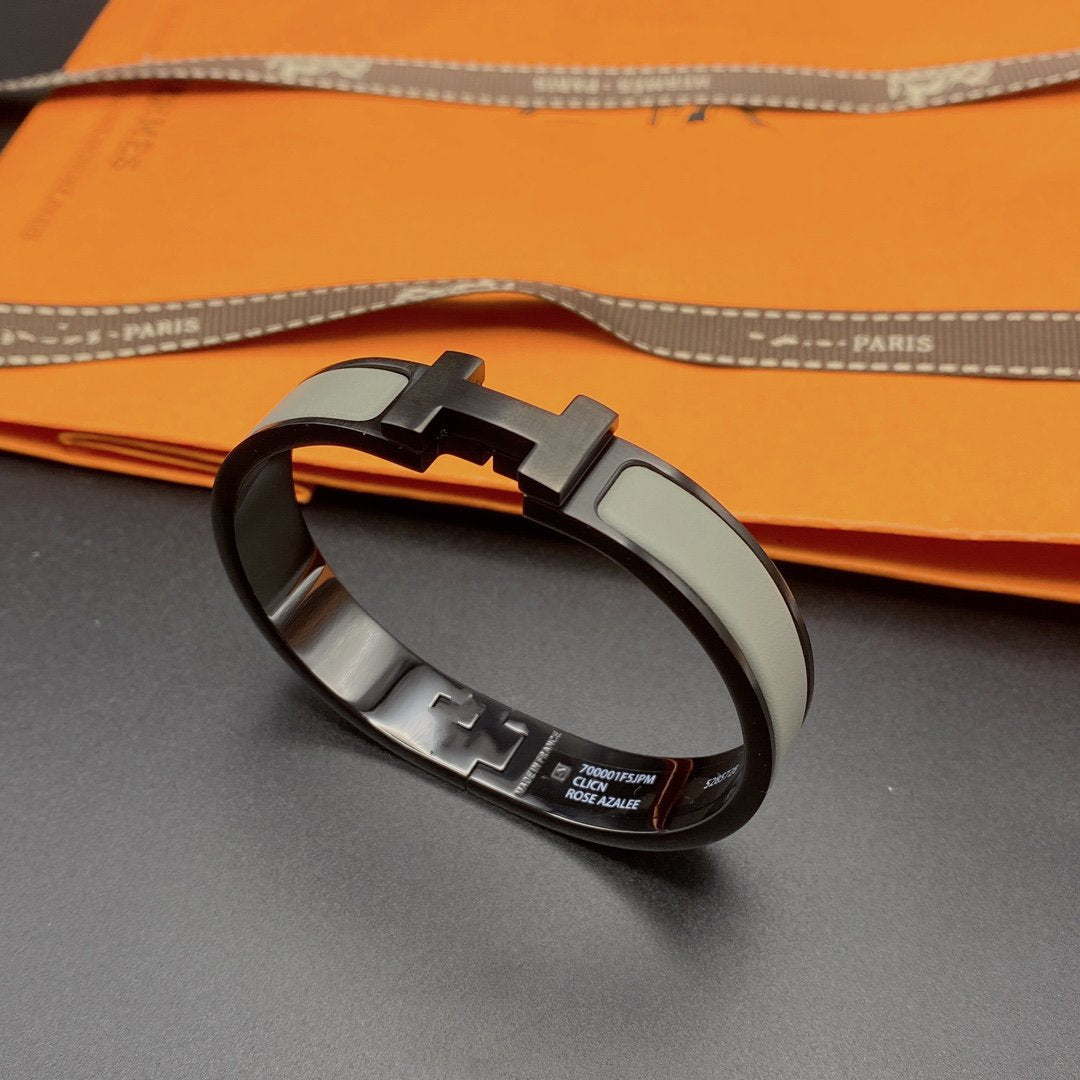 [OAKJURI Jewelry]CLIC HM SO BLACK GREY BRACELET