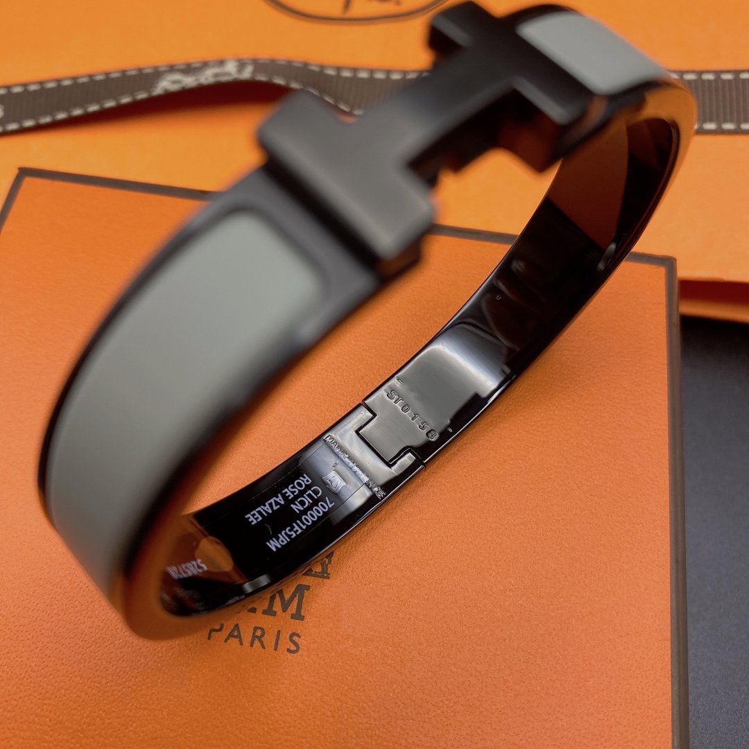 [OAKJURI Jewelry]CLIC HM SO BLACK GREY BRACELET