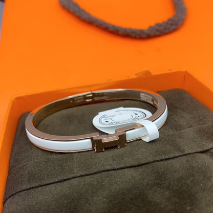 [OAKJURI Jewelry]CLASSIC HM CLIC WHITE 8MM ENAMEL BRACELET