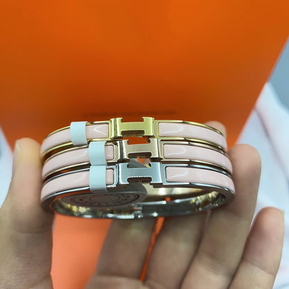 [OAKJURI Jewelry]CLASSIC HM CLIC  PINK 8MM ENAMEL BRACELET