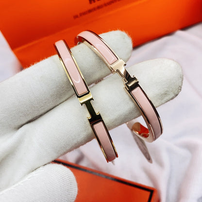 [OAKJURI Jewelry]CLASSIC HM CLIC  PINK 8MM ENAMEL BRACELET