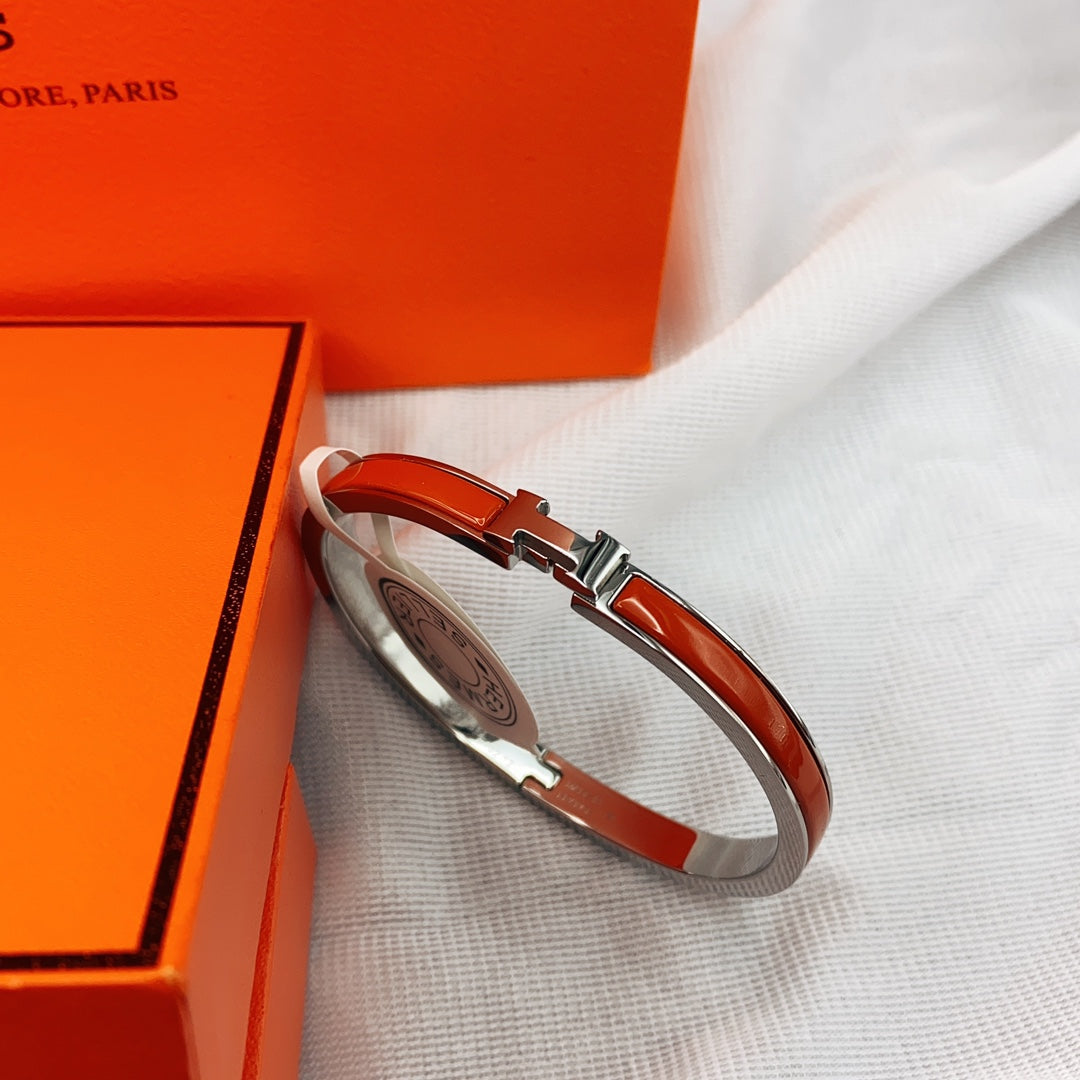 [OAKJURI Jewelry]CLASSIC HM CLIC RED 8MM ENAMEL BRACELET