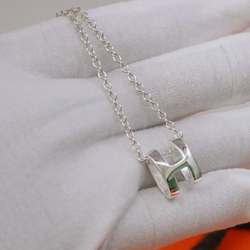 [OAKJURI Jewelry]HM NECKLACE H LETTER OVAL SERIES