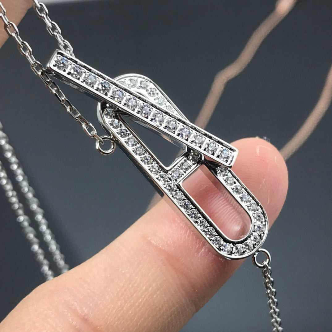 [OAKJURI Jewelry]HM NECKLACE PLATINUM ROSE GOLD DIAMOND