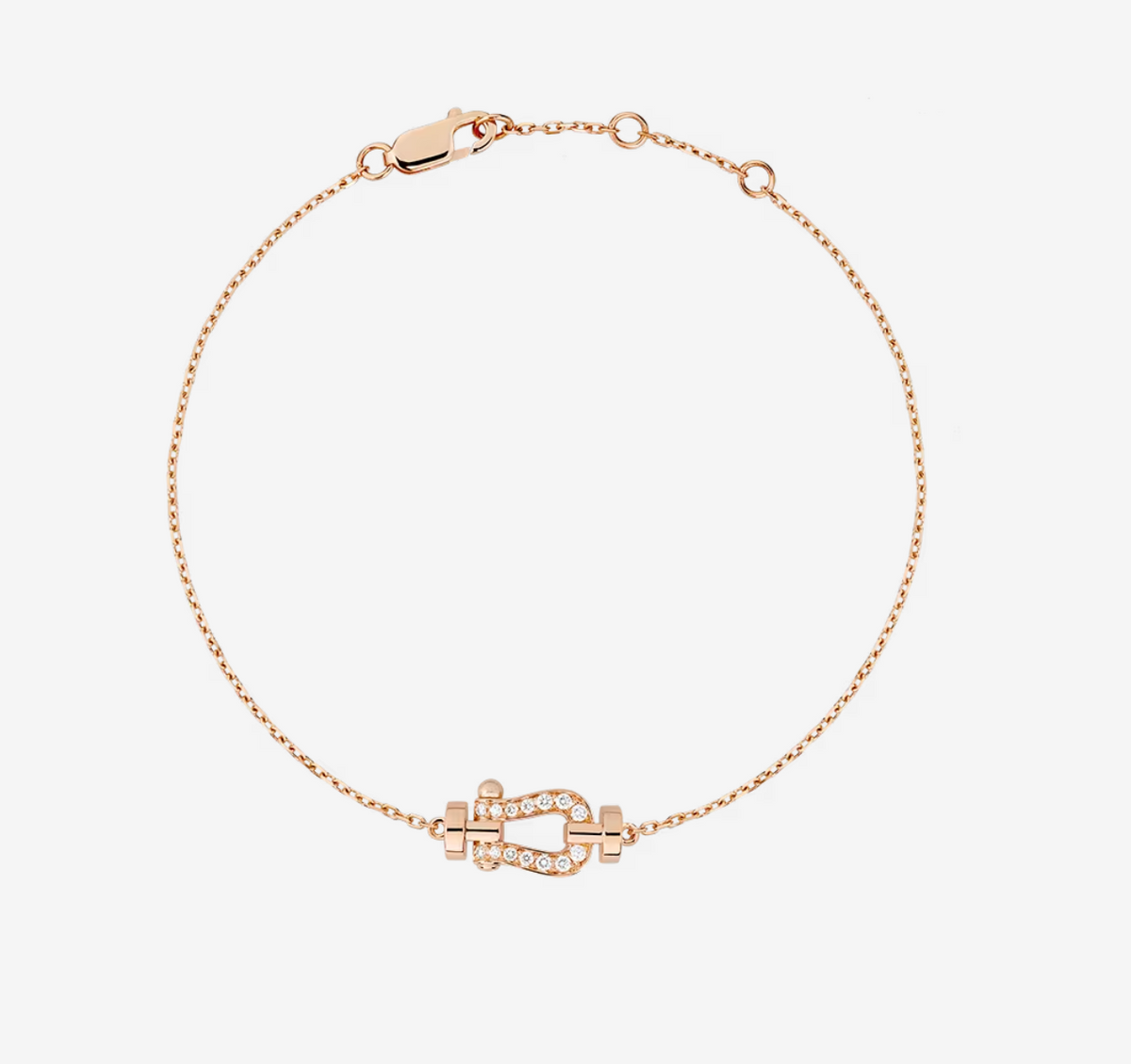 [OAKJURI Jewelry]FORCE 10 FULL DIAMOND BUCKLE CHAIN LINK MINI MODEL