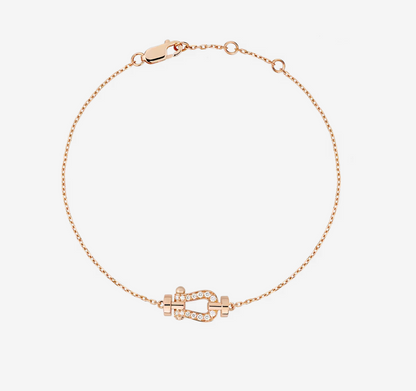 [OAKJURI Jewelry]FORCE 10 FULL DIAMOND BUCKLE CHAIN LINK MINI MODEL