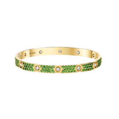 [OAKJURI Jewelry]2026 PAVE GEMSTONE LOVE BRACELET 6.1MM 10 DIAMONDS
