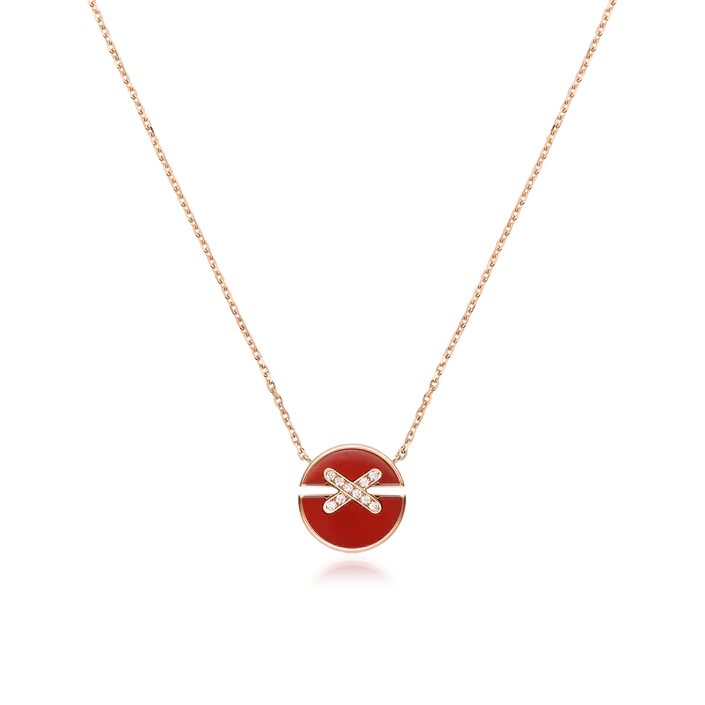[OAKJURI Jewelry]JEUX DE ROSE GOLD DIAMOND NECKLACE
