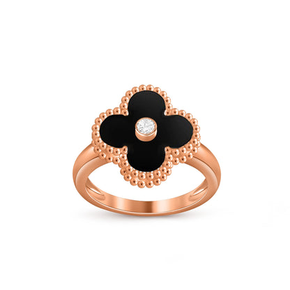 [OAKJURI Jewelry]CLOVER DIAMOND RING ROSE GOLD COLLECTION