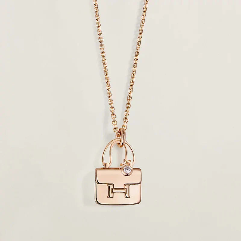 [OAKJURI Jewelry]AMULETTE PEDANT ROSE GOLD NECKLACE