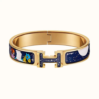 [OAKJURI Jewelry]H STAR AND MOON BRACELET 12MM