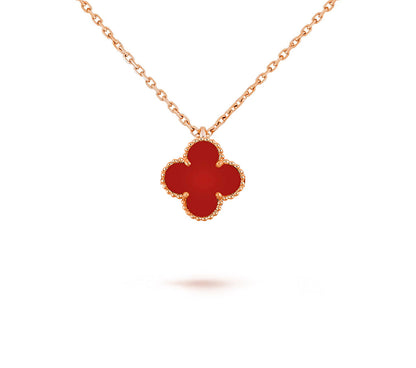 [OAKJURI Jewelry]CLOVER MINI 9.5MM CARNELIANS NECKLACE COLLECTION