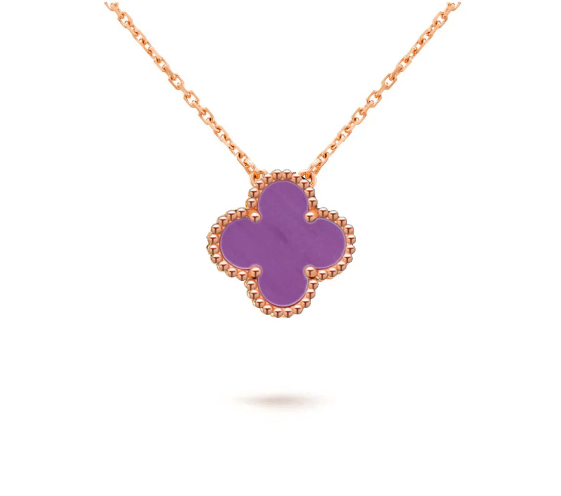 [OAKJURI Jewelry]CLOVER 15MM SINGLE FLOWER NECKLACE COLLECTION