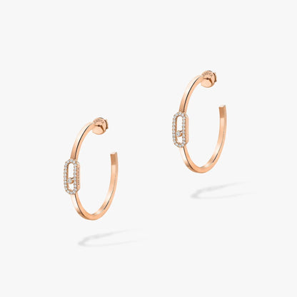 [OAKJURI Jewelry]CREOLES MOVE UNO PM DIAMOND EARRINGS