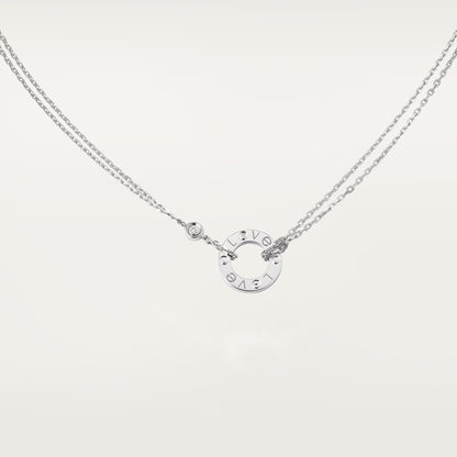 [OAKJURI Jewelry] LOVE NECKLACE 16MM 2 DIAMONDS