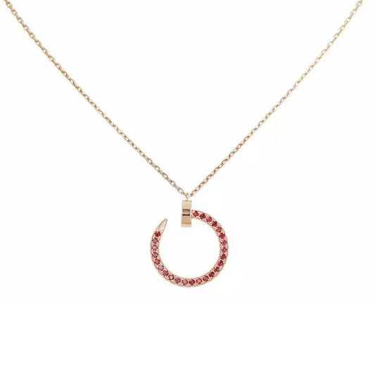 [OAKJURI Jewelry] JUSTE NECKLACE RED FULL DIAMONDS