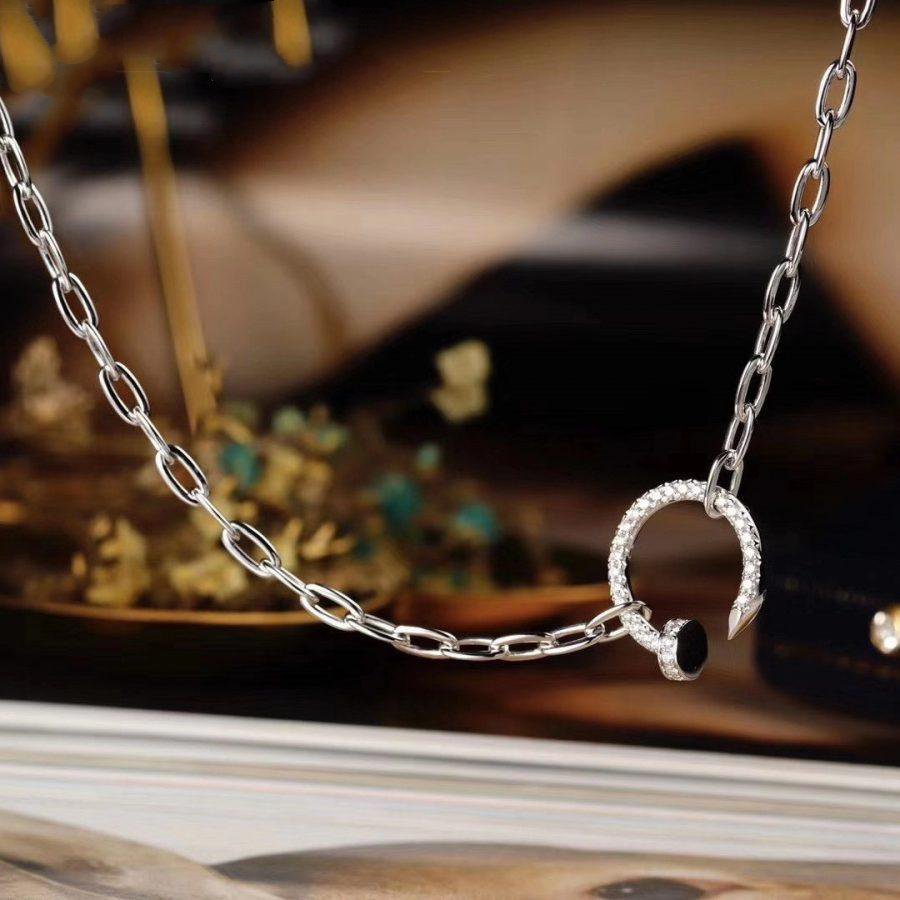 [OAKJURI Jewelry] JUSTE NECKLACE FULL DIAMONDS