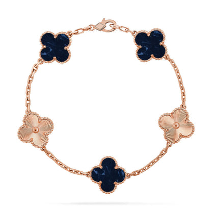 [OAKJURI Jewelry]CLOVER 5 MOTIF PIETERSITE BRACELET COLLECTION