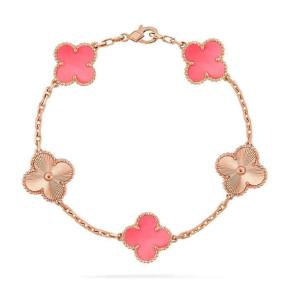 [OAKJURI Jewelry] CLOVER 5 MOTIFS  PINK MOP BRACELET COLLECTION