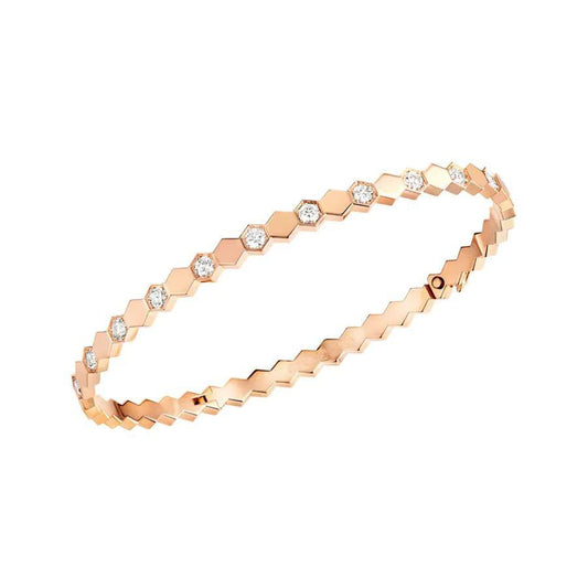 [OAKJURI Jewelry]BEE LOVE PINK GOLD DIAMOND BRACELET