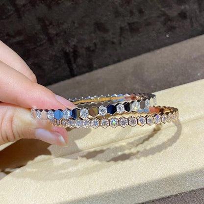 [OAKJURI Jewelry]BEE LOVE GOLD BRACELET FULL DIAMOND