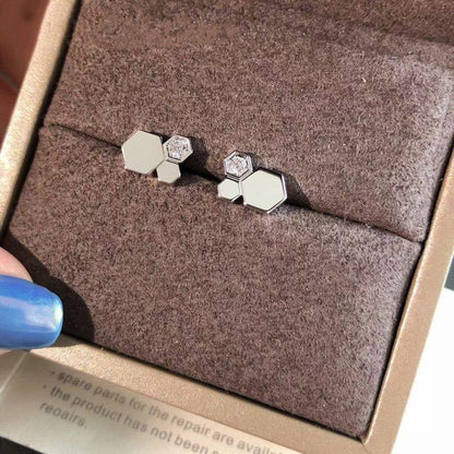 [OAKJURI Jewelry]BEE LOVE SILVER DIAMOND EARRINGS
