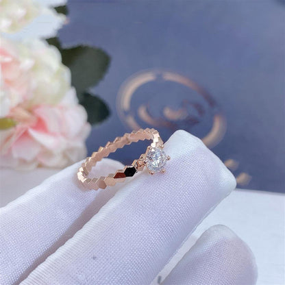 [OAKJURI Jewelry]BEE LOVE RING PINK GOLD 1 DIAMOND