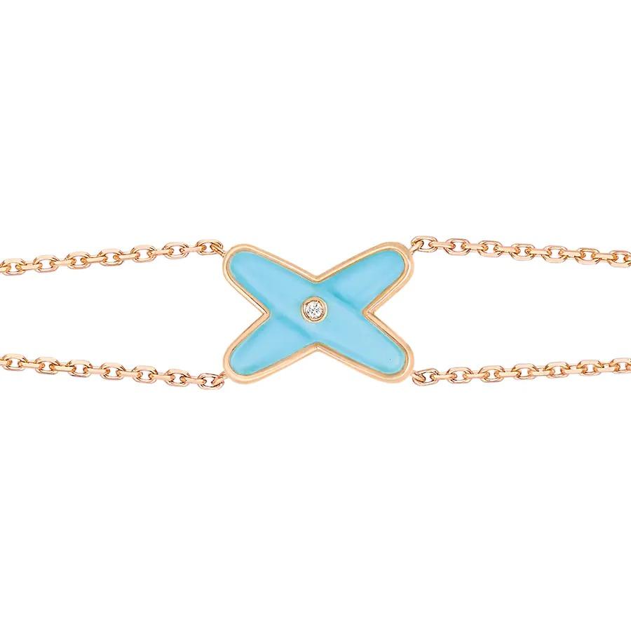 [OAKJURI Jewelry]JEUX BRACELET TURQUOISE PINK GOLD 1 DIAMOND