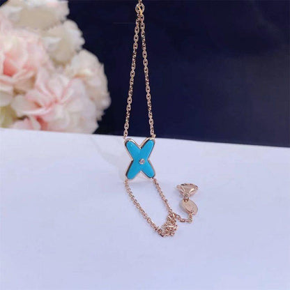[OAKJURI Jewelry]JEUX BRACELET TURQUOISE PINK GOLD 1 DIAMOND