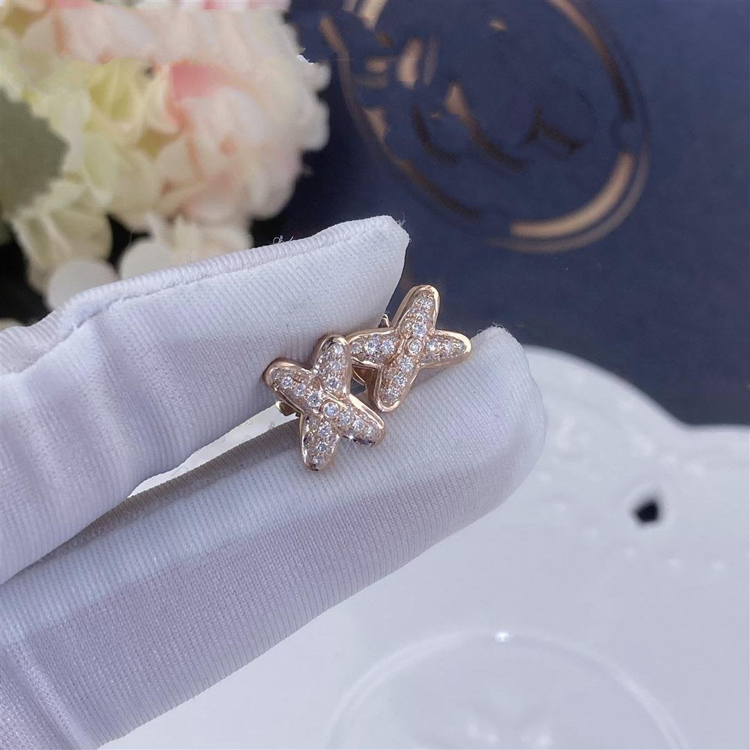 [OAKJURI Jewelry]JEUX DE PINK GOLD DIAMOND EARRINGS