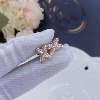 [OAKJURI Jewelry]JEUX DE PINK GOLD DIAMOND EARRINGS