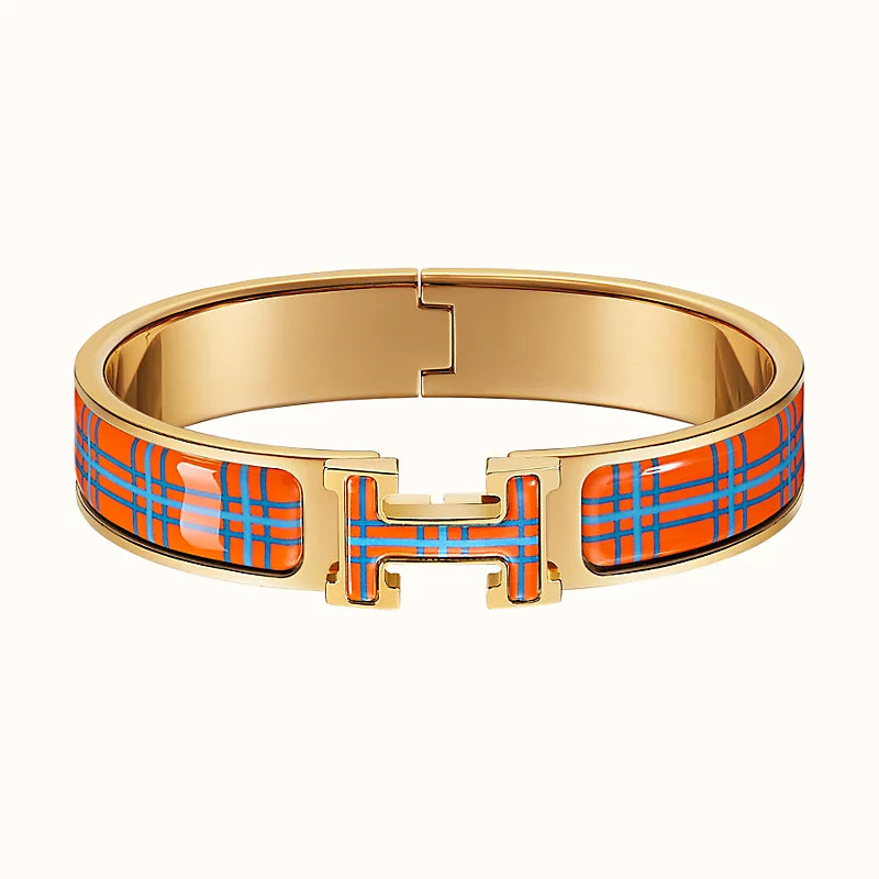[OAKJURI Jewelry]H TARTAN BRACELET 12MM