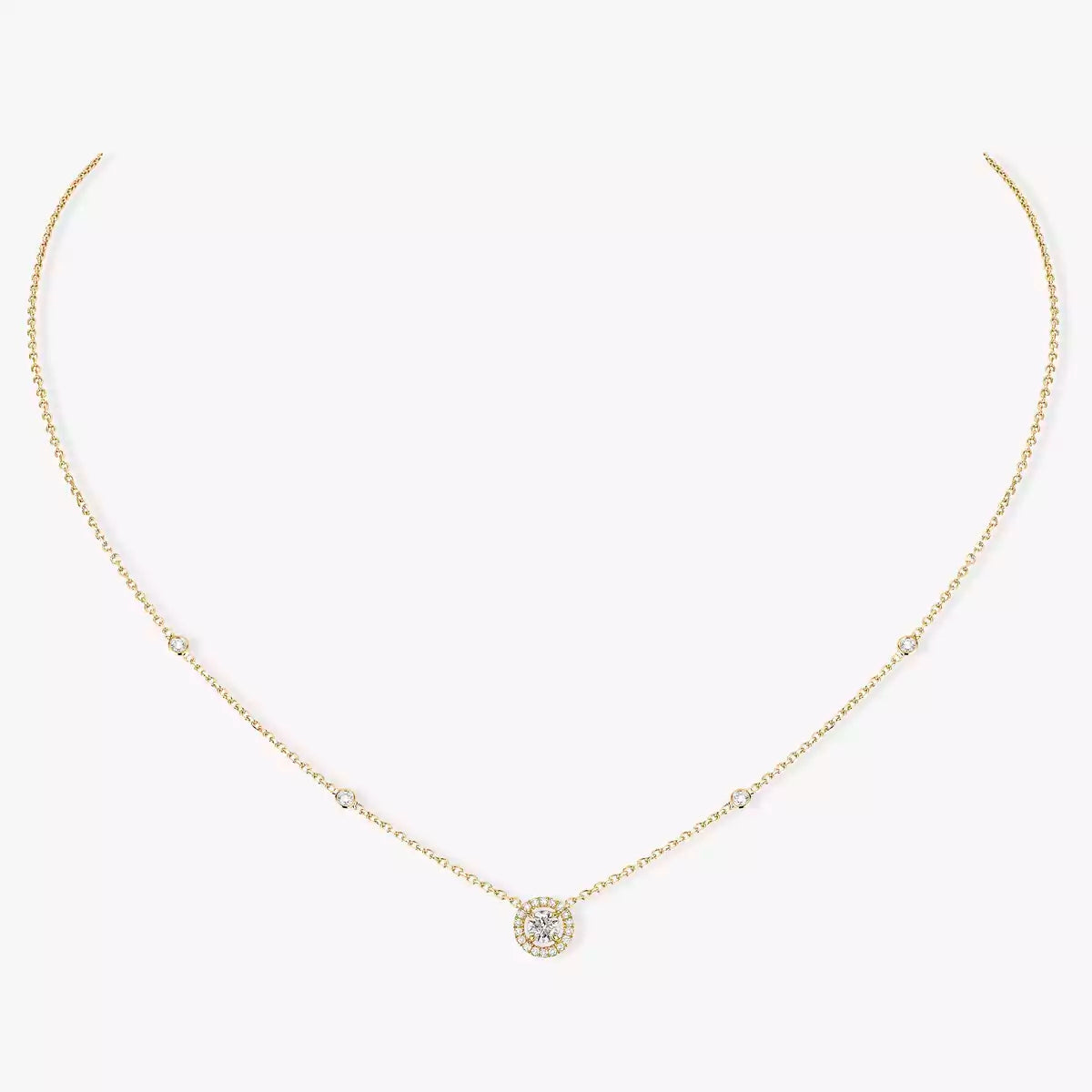 [OAKJURI Jewelry]Diamond Necklace 0,20ct Brilliant Shape Joy