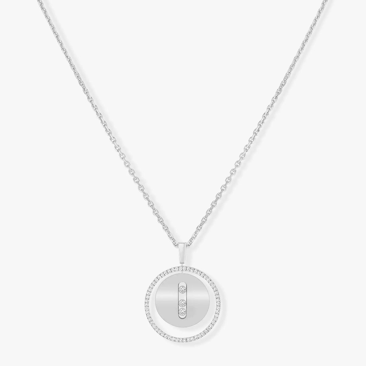[OAKJURI Jewelry]LUCKY MOVE MM SILVER DIAMOND NECKLACE