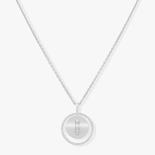 [OAKJURI Jewelry]LUCKY MOVE MM SILVER DIAMOND NECKLACE