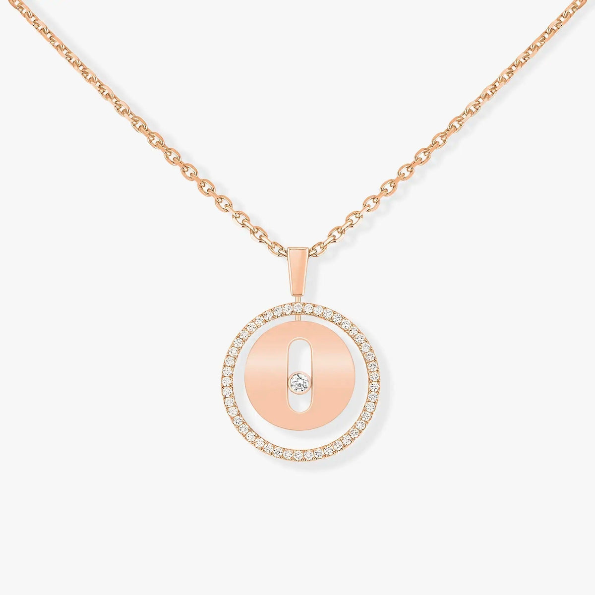 [OAKJURI Jewelry]LUCKY MOVE PM NECKLACE PINK GOLD DIAMOND