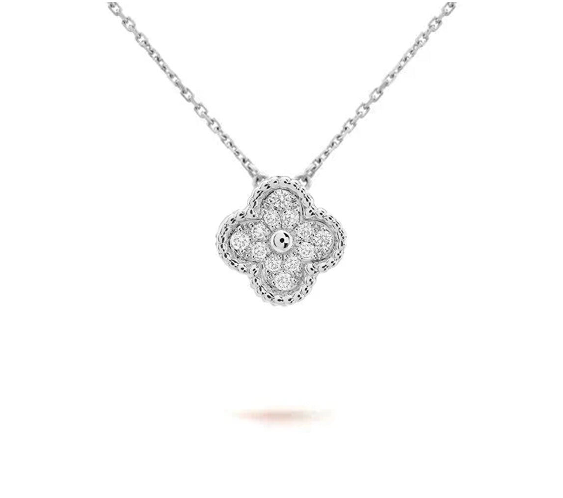 [OAKJURI Jewelry]CLOVER 15MM NECKLACE SILVER COLLECTION