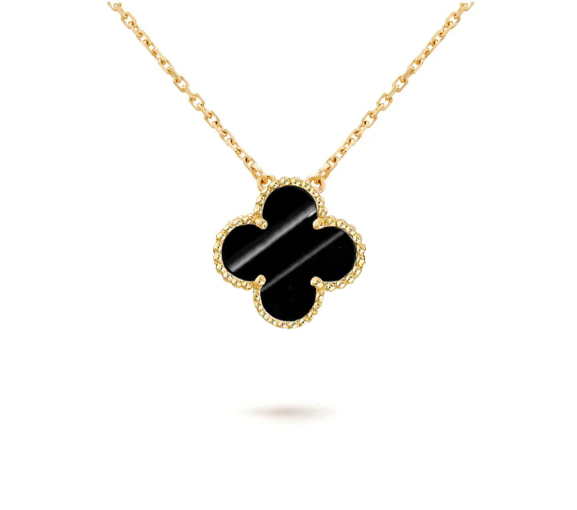 [OAKJURI Jewelry]CLOVER 15MM SINGLE FLOWER NECKLACE COLLECTION